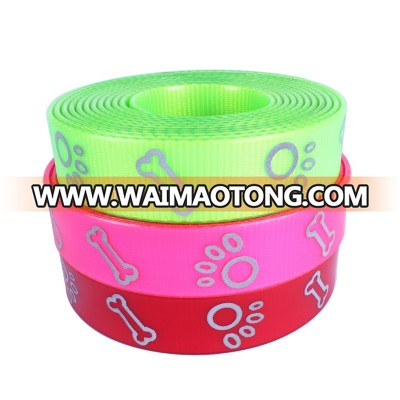 25MM coated webbing reflective tpu collar tape tpu coated webbing