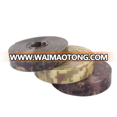 Wholesale polyurethane coated camouflage nylon webbing