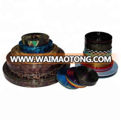 Camouflage plastic coated webbing, waterproof webbing for bags, Plastic Coated Strap