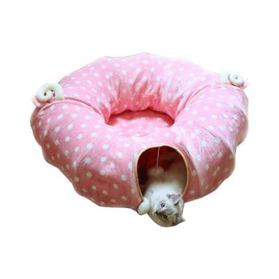 Wholesale Multifunction Cat Plush Tunnel, Interactive Cat Product Cat Toys, Collapsible Foldable Pet Toy Cat Tunnel