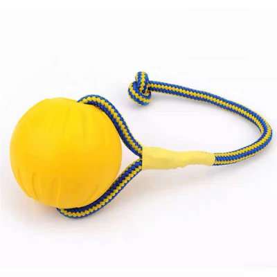 Fantastic Natural EVA Floating Foam Ball on a Rope Dog Toy for Pet Training Teething